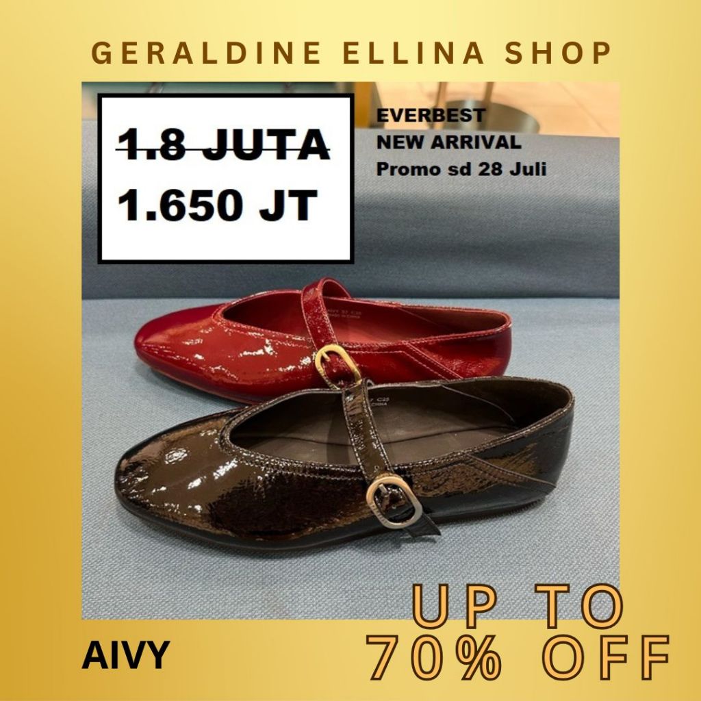 Sepatu flat everbest Wanita perempuan cewe cewek EVERBEST ORIGINAL 100% SERI OWIE
