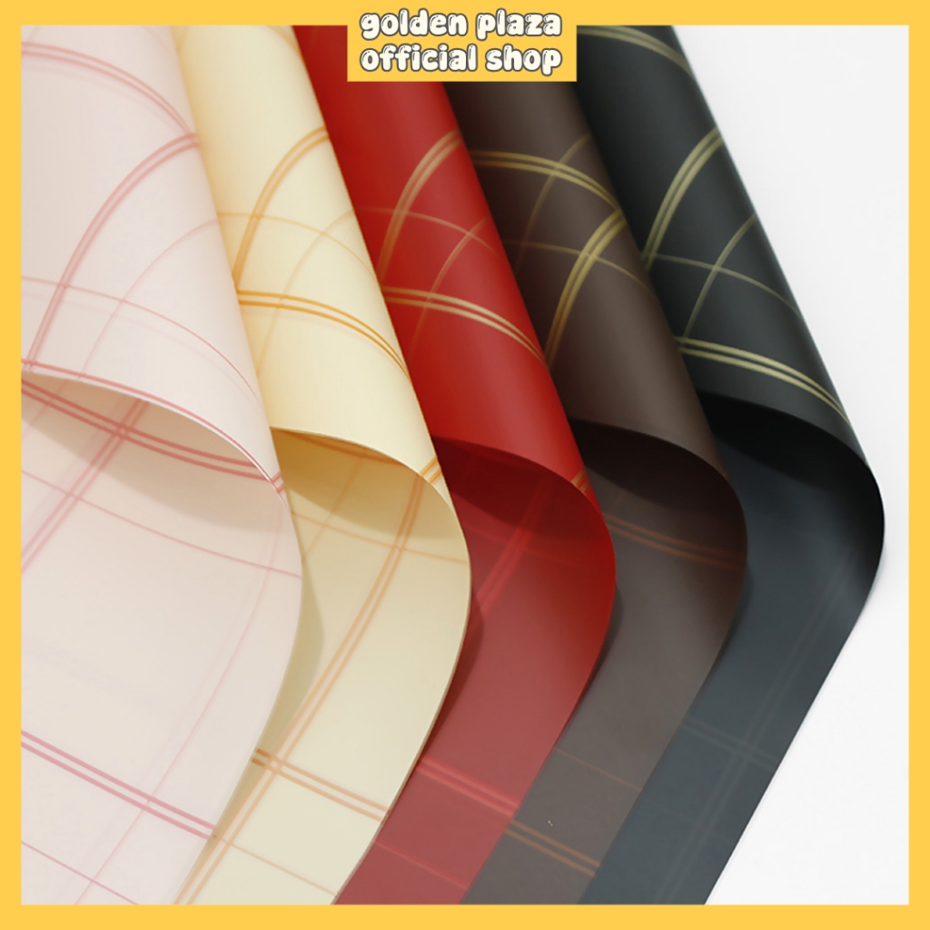 

Flower Wrapping Color Motif Gold Marble Line / Kertas Buket Bunga Motif Gold Marble Line Cellophane Waterproof KB6191