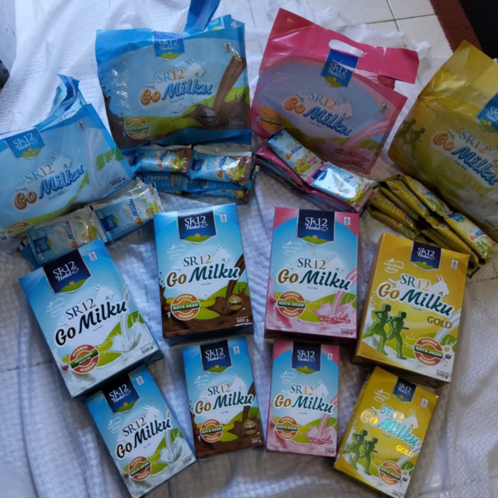 

Gomilku Sachet SR12 Susu Kambing Menyehatkan Tulang & Pernafasan Kemasan ekonomis isi 40 sachet