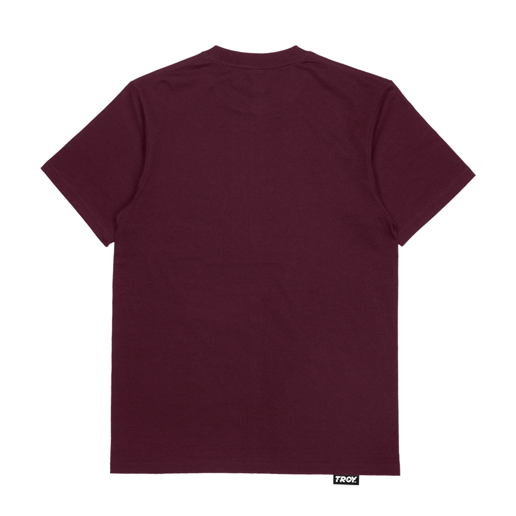 Troy Company Tshirt Maroon Orbita - Kaos Lengan Pendek Kaos Merah Maroon MTD 2270