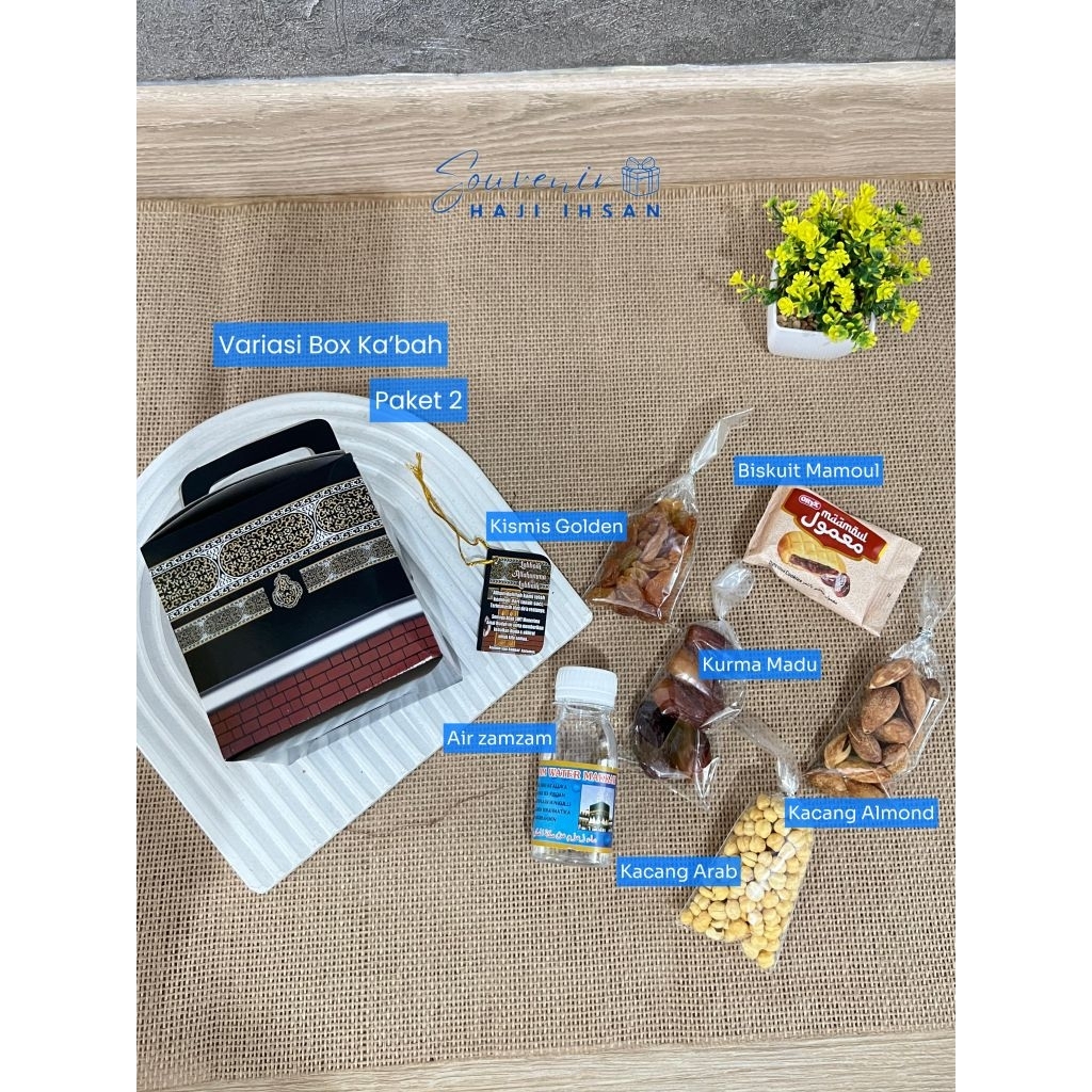 

Paket Oleh - Oleh Haji Umrah Varian Box Ka'bah Paket Lengkap Hemat dan Premium