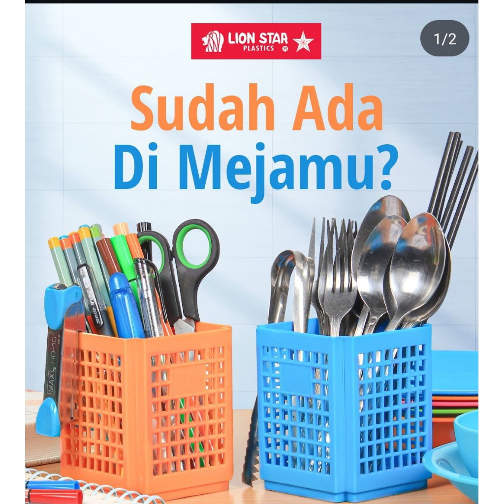 

Lion Star Vivid Box T19 Tempat Pensil Sendok Karet Aksesoris Lionstar