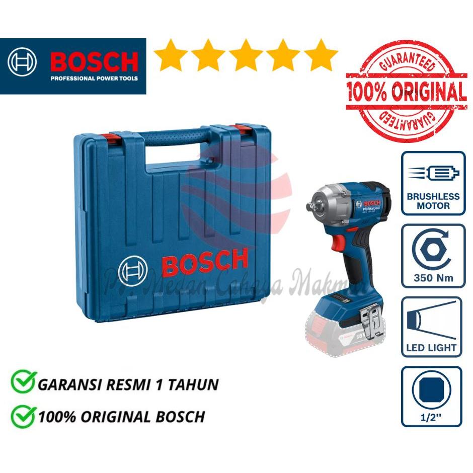 BOSCH GDS 18V-350 Cordless Impact Wrench 18V / Kunci Impact Baterai – Unit Only