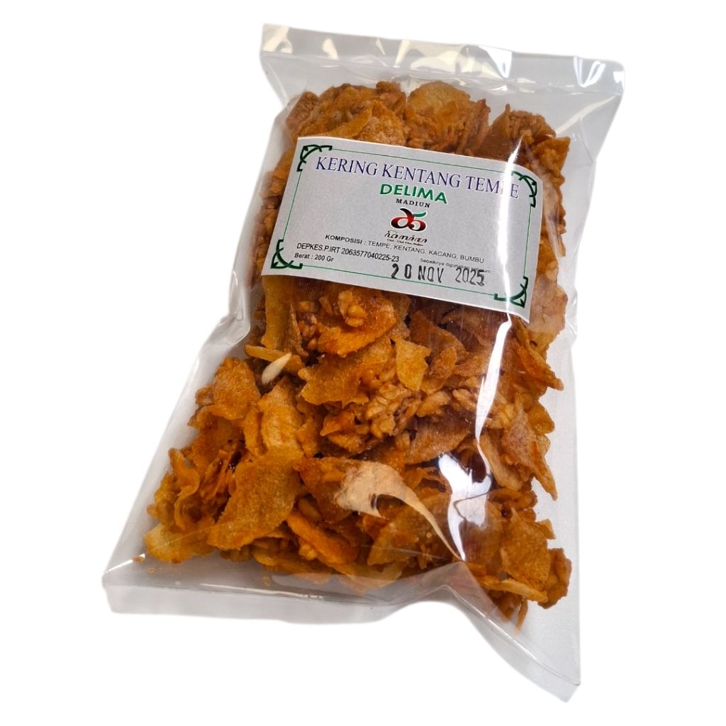 

Kering kentang Tempe Delima Madiun Rasa Pedas Manis 200gram
