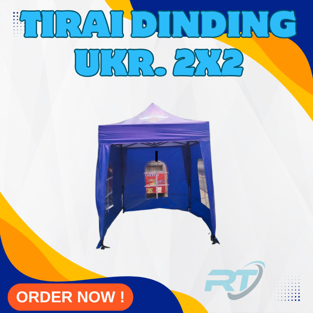 Tirai Tenda lipat tenda cafe piramid tenda kerucut 2x2M