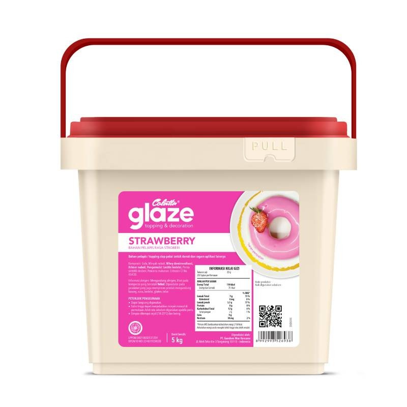 

Colatta Glaze Strawberry Pail 5 Kg Bebas Plastik (Original Pack)