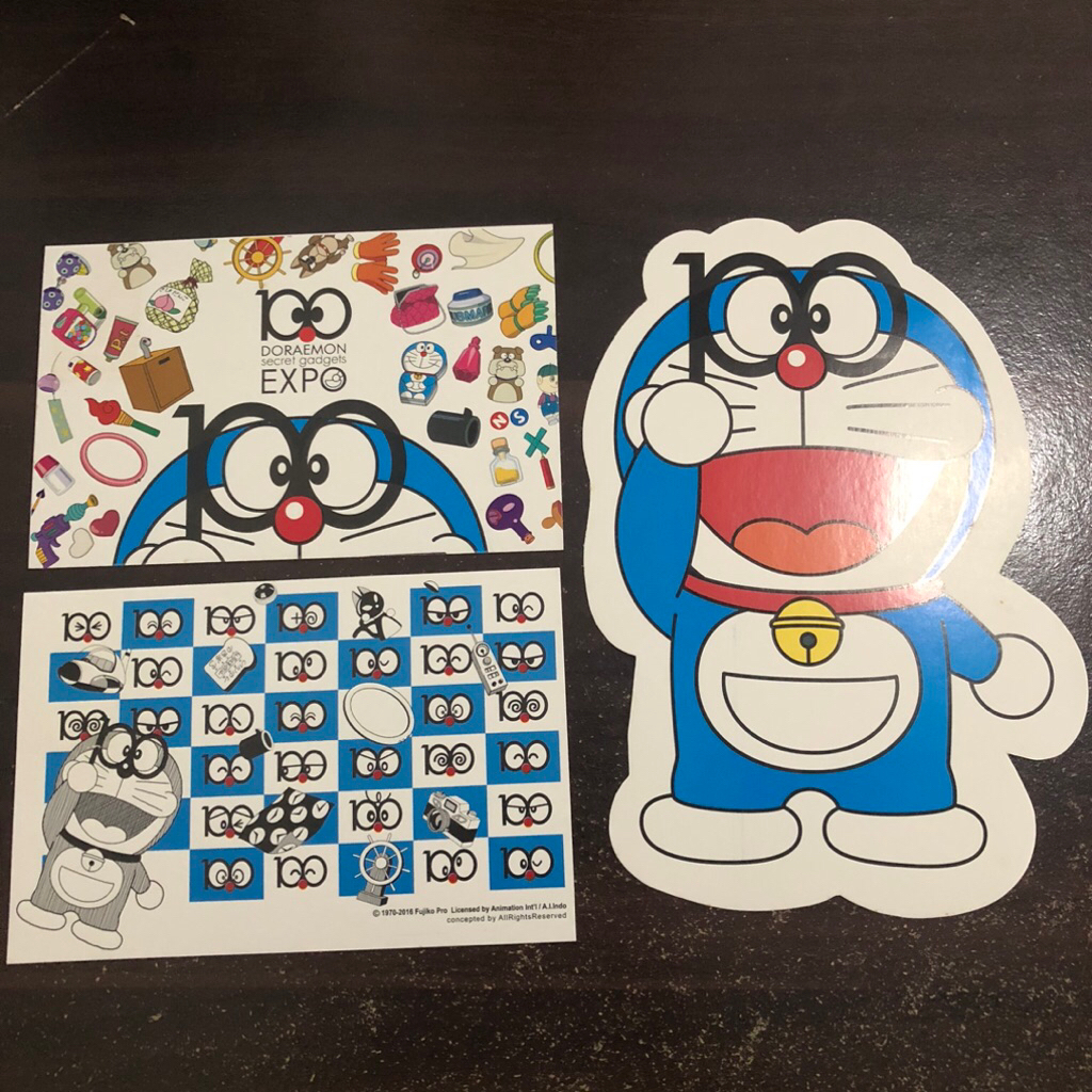 

postcard doraemon 100 secret gadget expo kartu pos anak indonesia perangko stamp