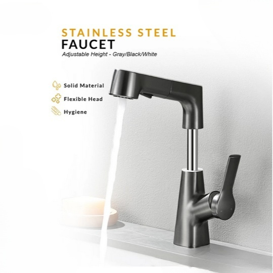 Kran Keran Air Wastafel Dapur Cuci Piring Dapur Tarik Fleksibel Premium