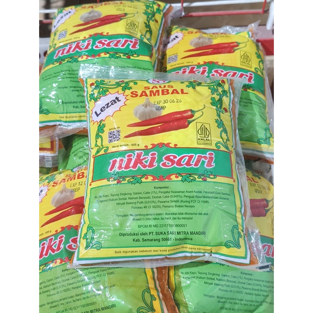 

Niki Sari – Saus Sambal Bantal 655 gram