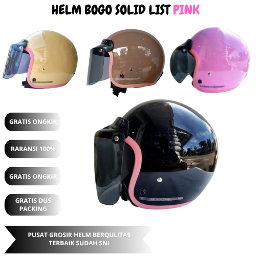 Helm Wanita Helm Bogo Hijab Dewasa Full Face Berkulitas SNI