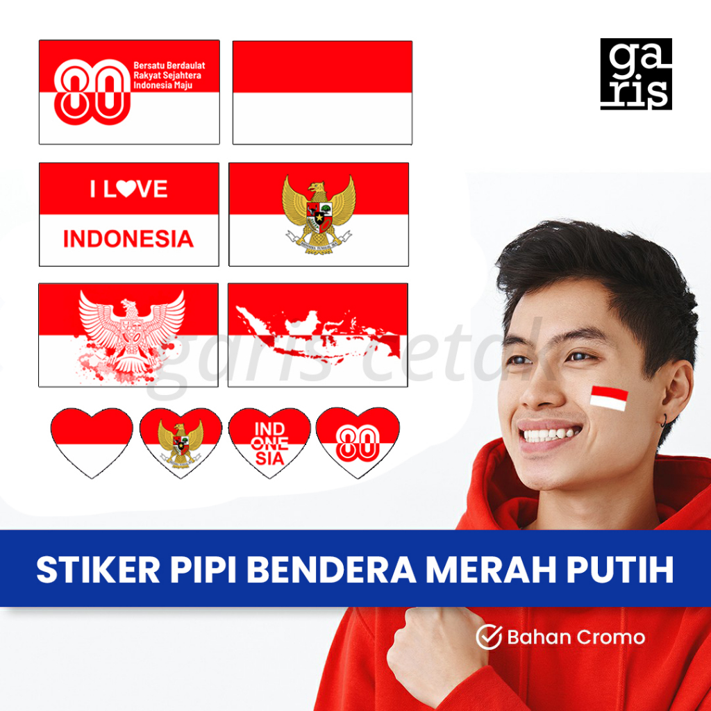 

10 Pcs - Sticker Stiker Pipi HUT RI - Dirgahayu Indonesia