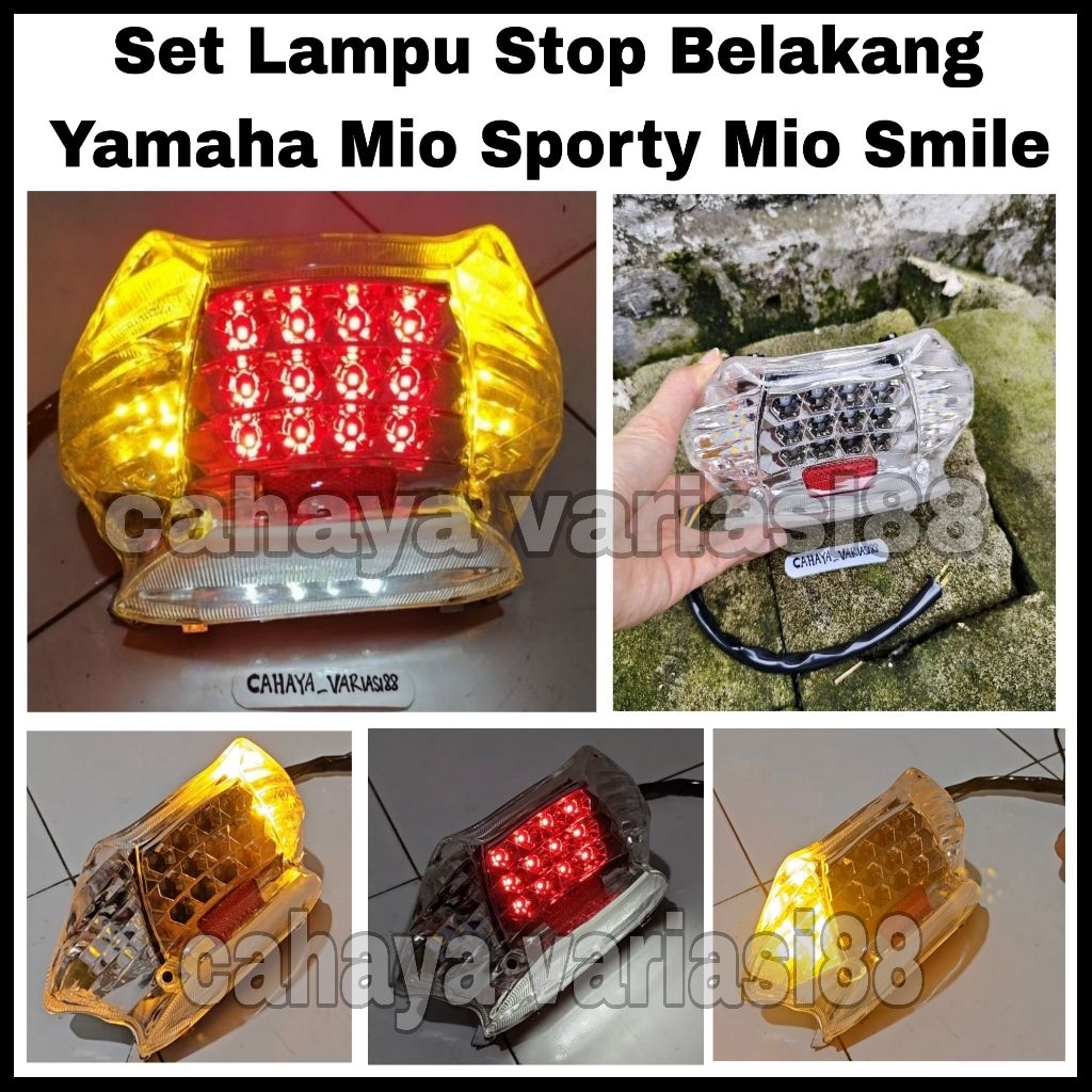 Stoplam Belakang Mio Sporty Nyala Led  Lampu Stop Belakang Yamaha Mio Sporty Mio SMile 16 Led Lampu 