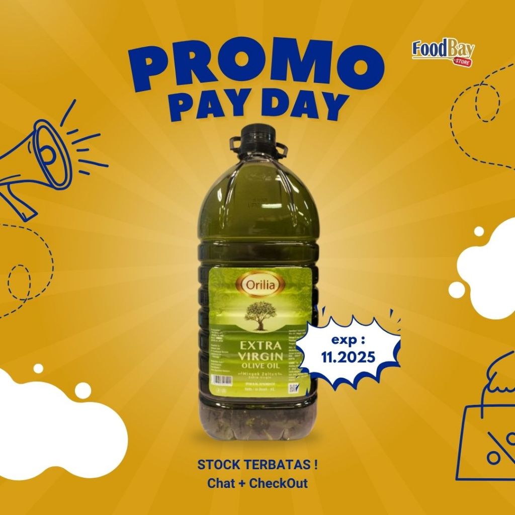 

ORILIA Extra Virgin Olive Oil Minyak Zaitun 5 Ltr