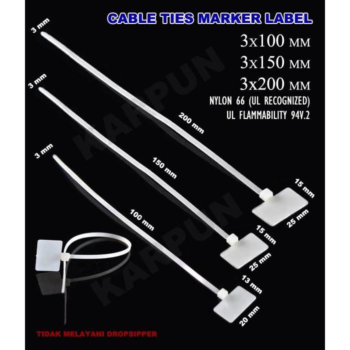 

Kabel Ties Marker Label 3x200