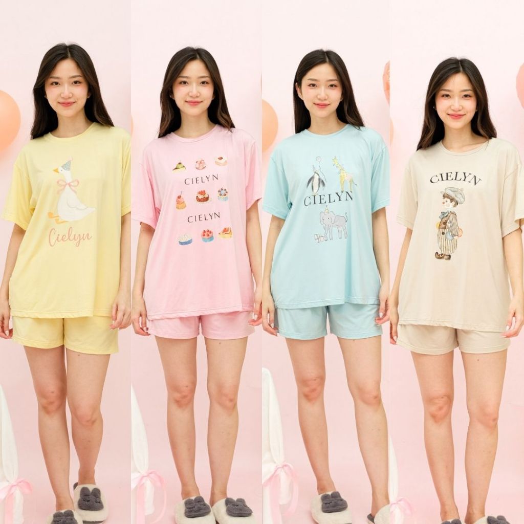 Cielyn | TENCEL™️ Micromodal | Wishful Decade Collection | Candice O-neck | Set Baju Tidur Wanita