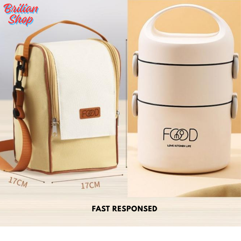 Rantang Makan Tahan Panas / Rantang Susun Stainless Anti Tumpah