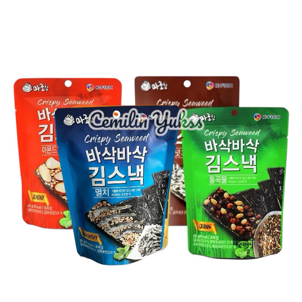 

K•Fish Crispy Seaweed 20g Nori Korea Nori Crispy Rasa Almond Anchovy Coconut Grians Snack Korea
