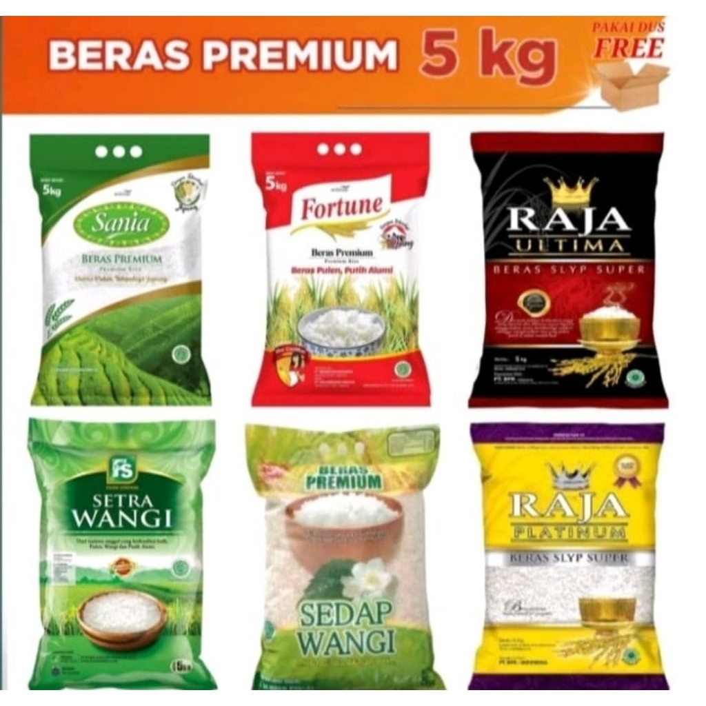 

TERMURAH BERAS PREMIUM 5KG SANIA FORTUNE ANAK RAJA BERAS PULEN PREMIUM 5KG