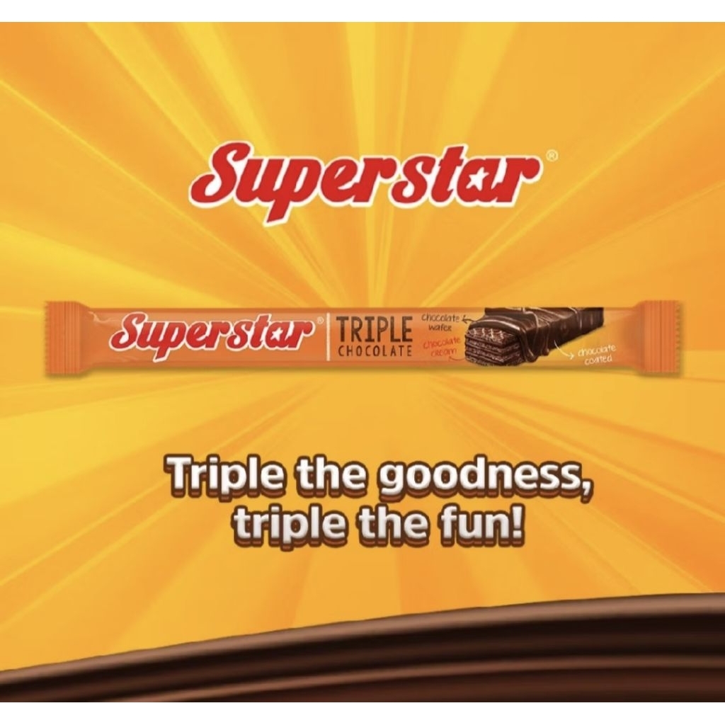 

SUPERSTAR WAFER TRIPLE COKLAT 16gr PER BOX