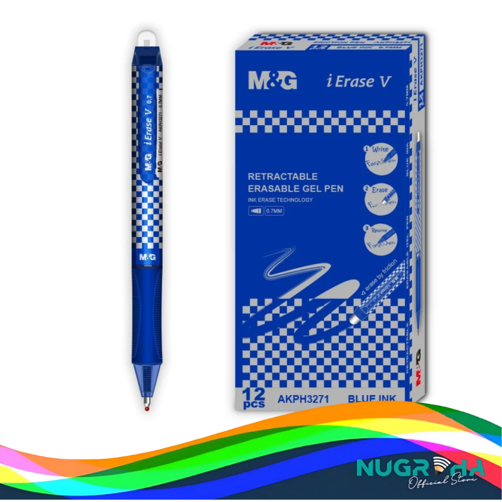 

M&G AKPH3271 Pulpen Pen Pena Bolpen Ballpoint Retractable Erasable Dapat Dihapus Klik 0.7 mm Cepat Kering Lancar Nyaman Digunakan