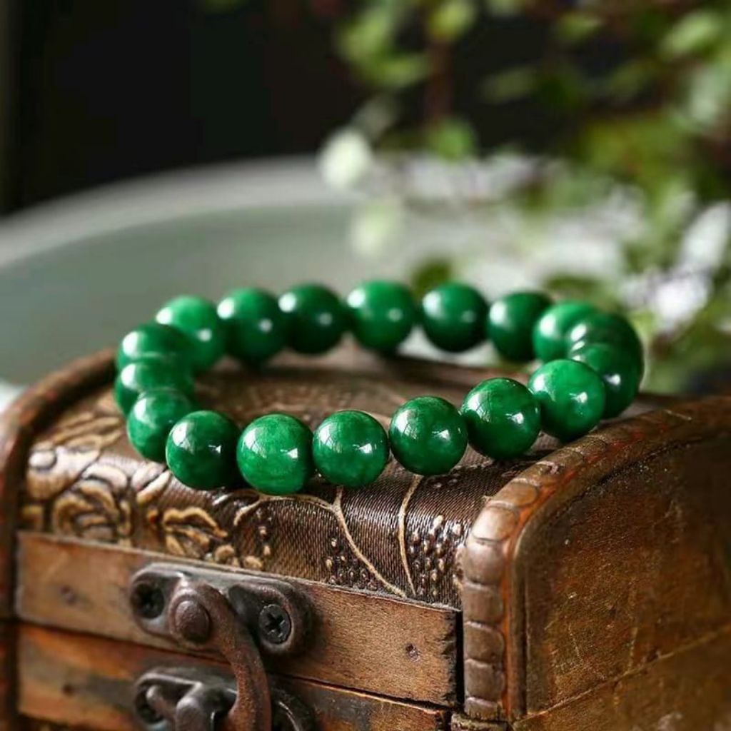 gelang batu giok Aceh pria & wanita original tali hitam bracelets jewellery keren elegan bersertifik