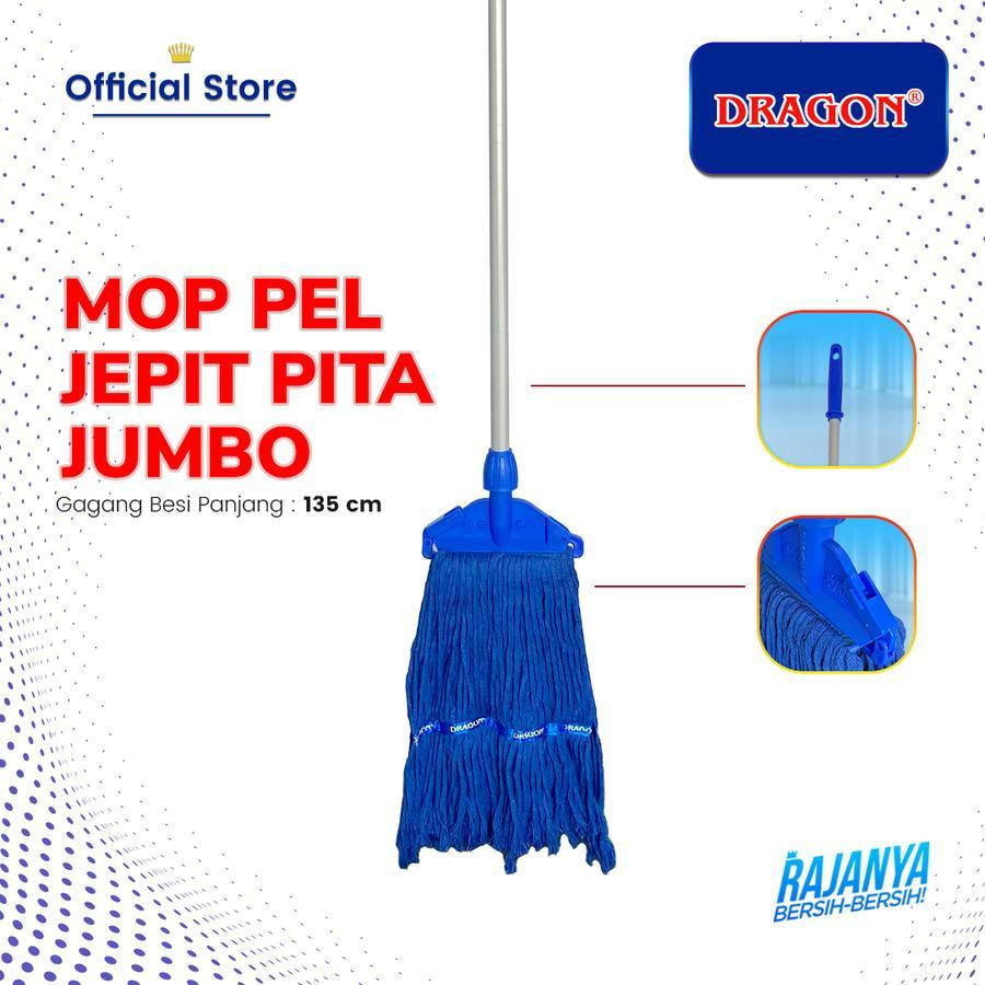 Mop Pel Jepit PITA Jumbo DRAGON / Pel Lantai Jumbo Jepit PITA Gagang 135 Cm DRAGON