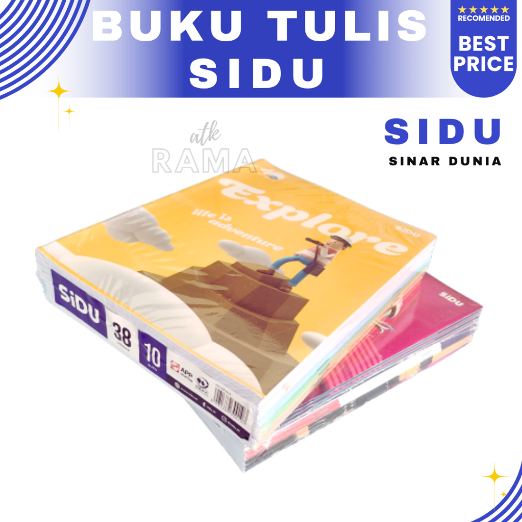

Buku Tulis Sidu 38 lembar /ORIGINAL SIDU /buku SIDU sinar dunia 1 pak 10 buku