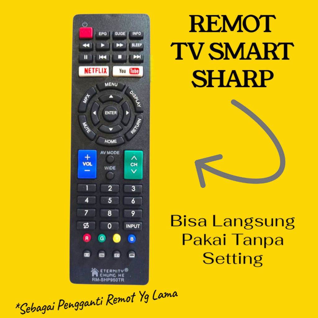 Remot Untuk Tv Smart Sharp Aquos Bisa Utk Semua merek sharp Aquos Smart