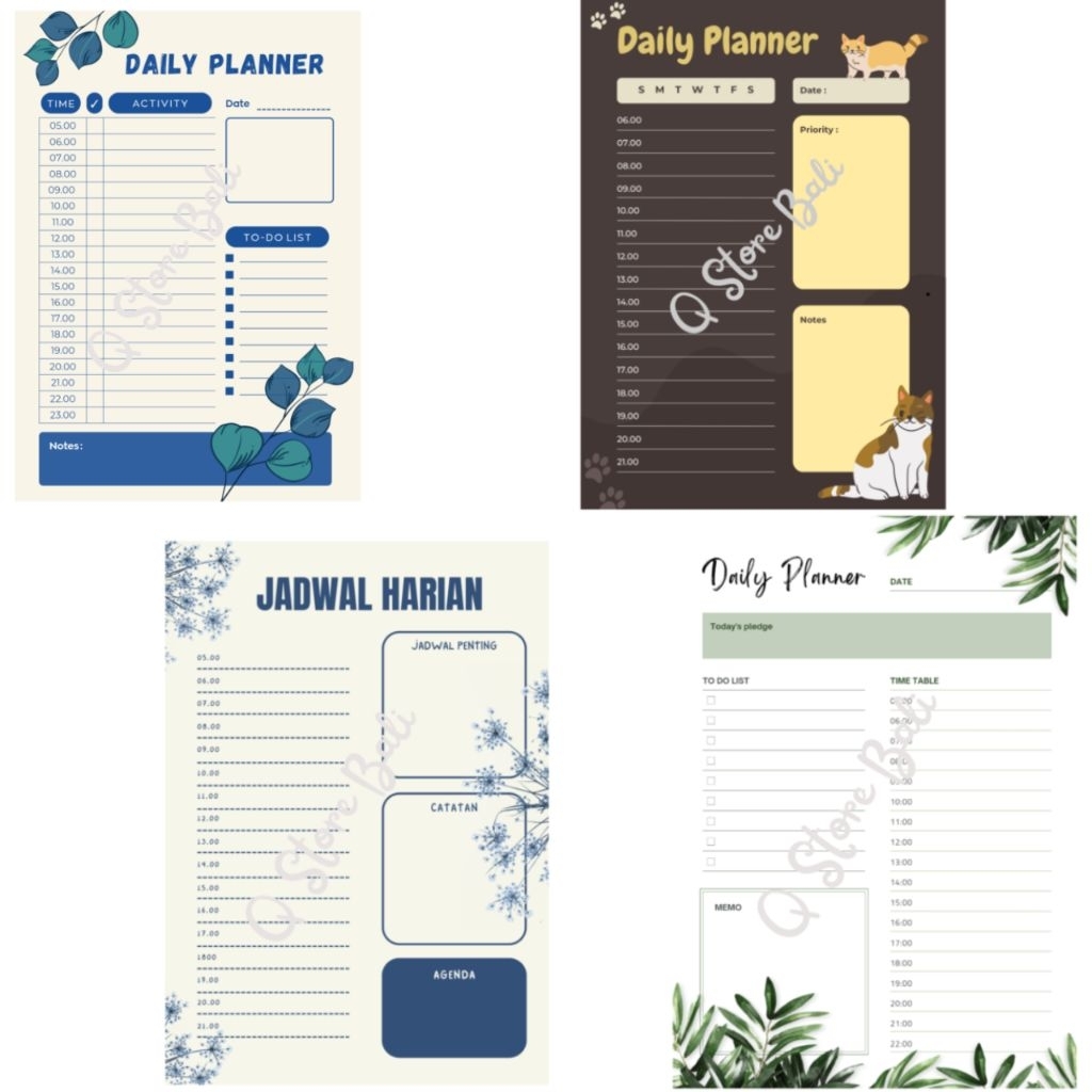 

Daily Planner A5 – To Do List, Habit Tracker, Note, Catatan Goals