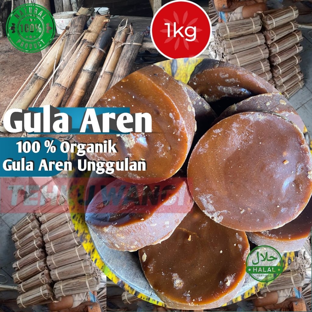 

Gula Aren Nira Kawung Asli Manis Alami Kiloan 1 Kg