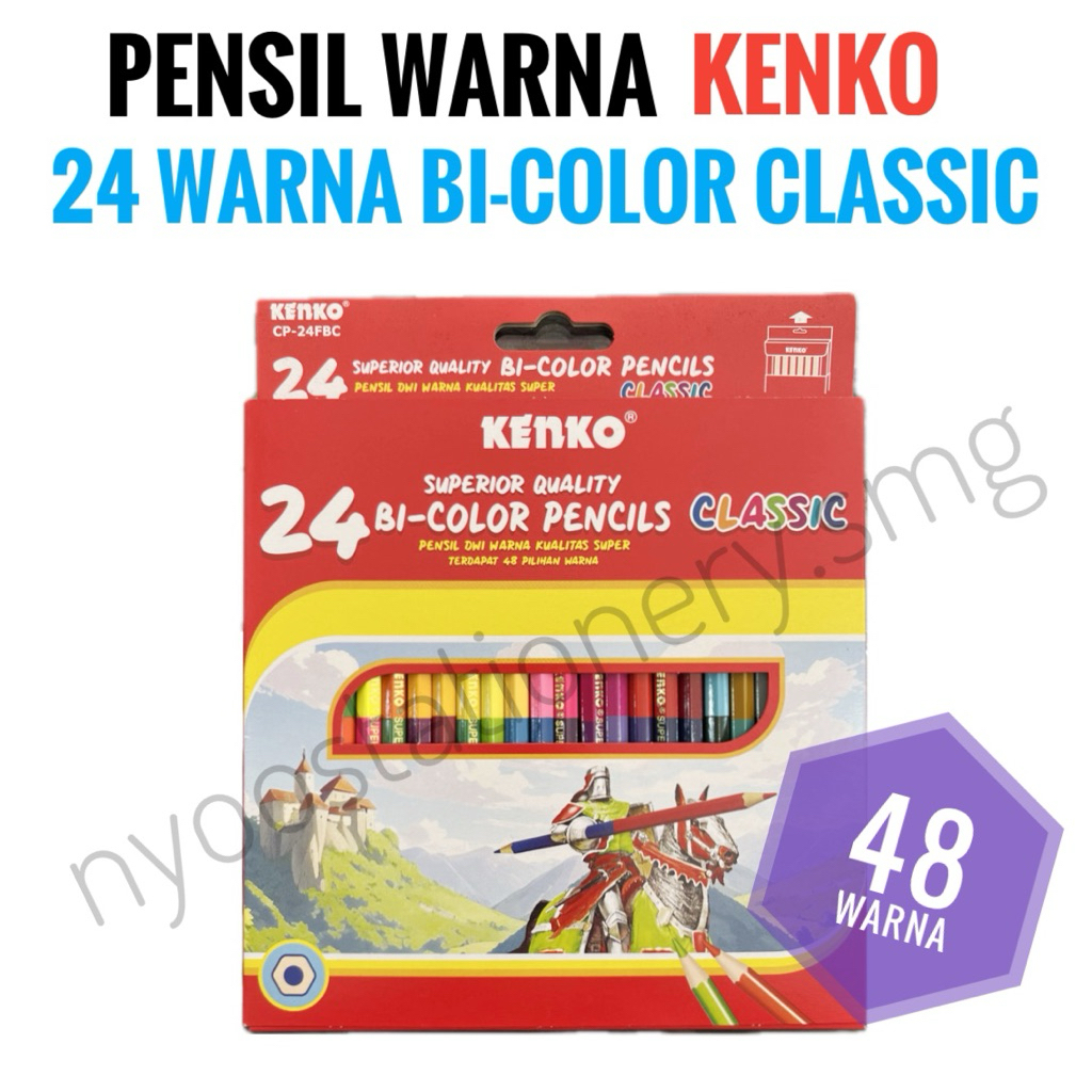 

PENSIL WARNA 24-48 WARNA BICOLOR CLASSIC KENKO CP24FBC