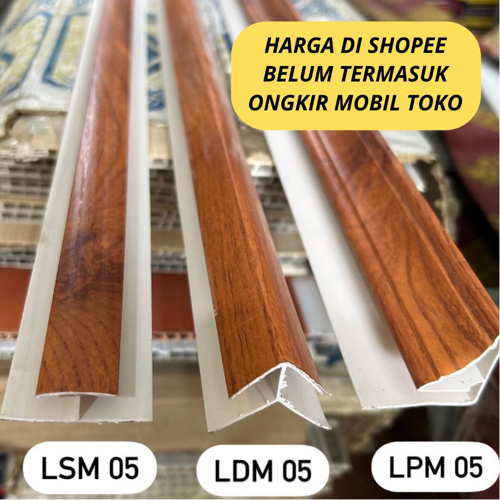 Perbatang List Plafon PVC Doff Laminate Motif Kayu Surabaya Gresik Pasuruan batu sidoarjo kediri