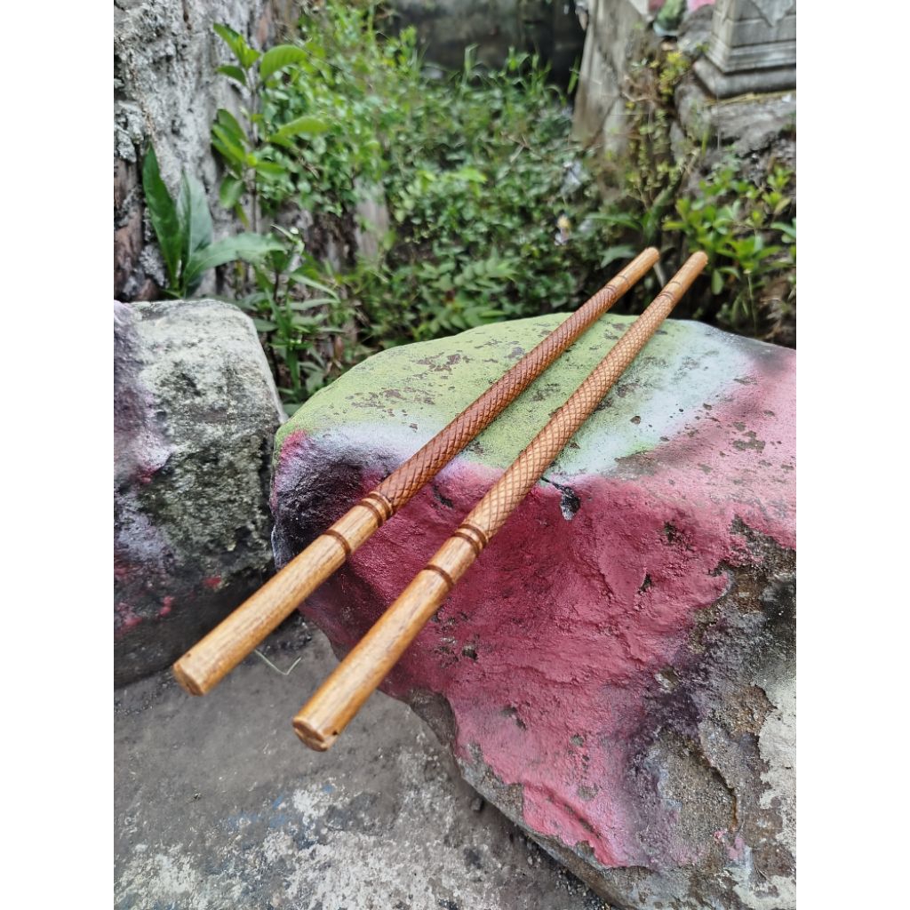 Tangkringan Burung Kenari kayu jati premium Motif full silang Terbaru isi 2pcs