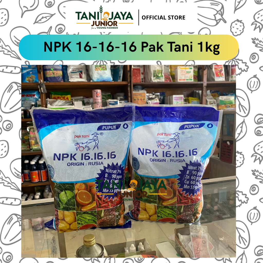 NPK 161616 Pak Tani Biru Original Kemasan Pak Tani 1Kg