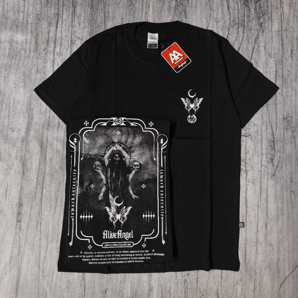 T-SHIRT SATANIC / KAOS DISTRO UNISEX / KAOS DISTRO ORIGINAL / KAOS DISTRO ALIVE ANGEL / DEATH METAL 