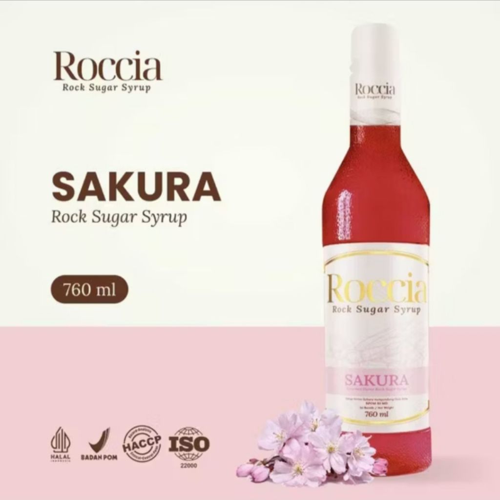 

ROCCIA ROCK SUGAR SYRUP SAKURA - Syrup Gula Batu 760ml