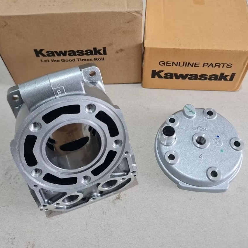 PAKET CYLINDER BLOCK NINJA R/RR SILVER ONLY TANPA PISTON HEAD NINJA SILVER ORI KMI KAWASAKI