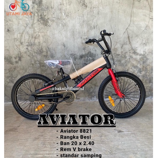 (Khusus kurir instan) Sepeda BMX ring 20 Aviator 8821 | Sepeda BMX Aviator 8821 ukuran 20 inch
