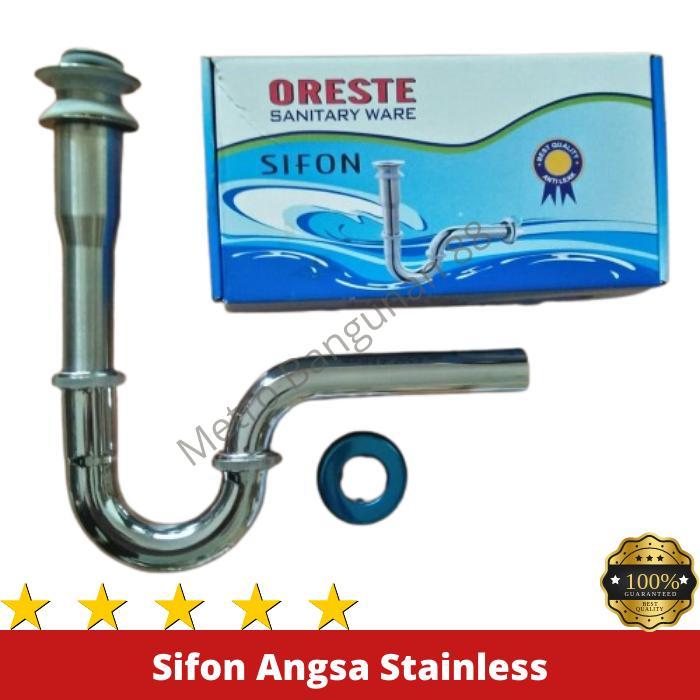 Sifon Wastafel Stainless Steel / Sifon Wastafel Angsa Super Awet