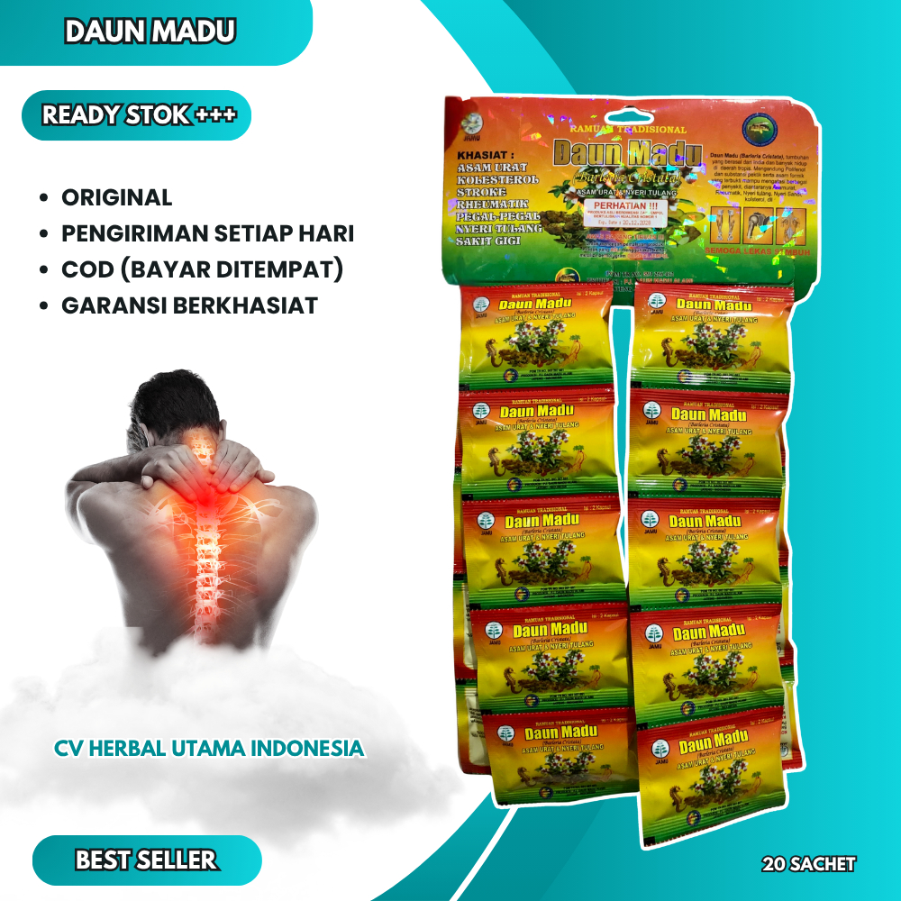 

Daun Madu [Kuning] Original Kapsul 1 Hanger Isi 20 Sachet 100% Asli