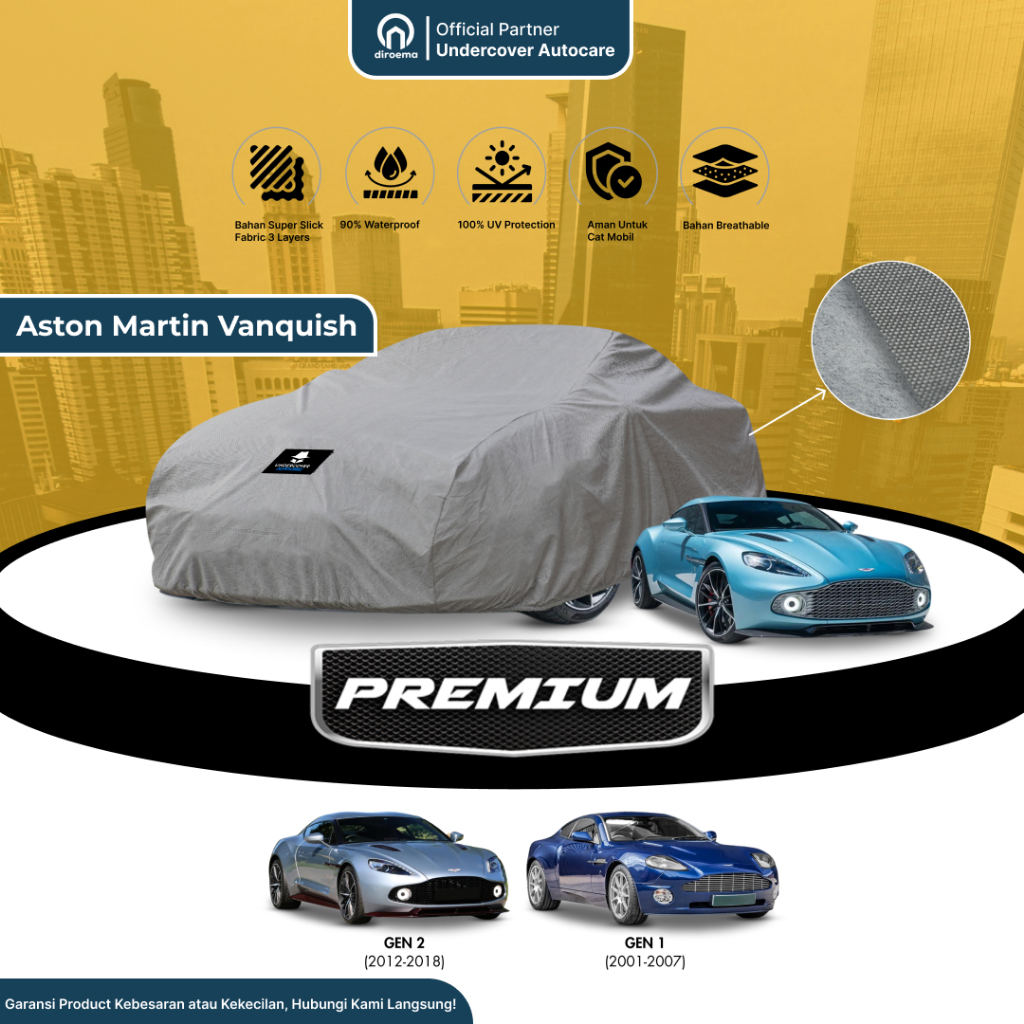 Cover Mobil Aston Martin Vanquish Premium - Undercover Autocare X Diroema