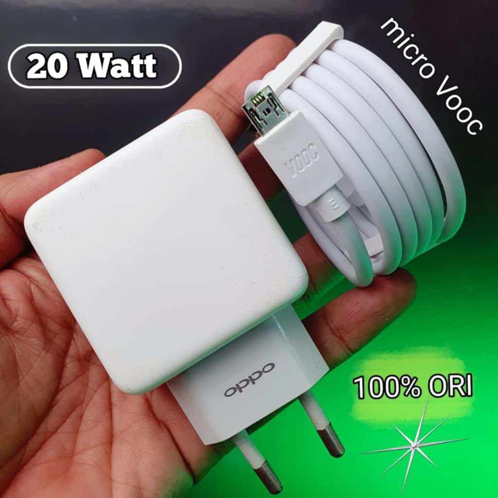Charger oppo VOOC 4Amper 20Watt Usb Micro || Type C Original Copotan HP (second) F11 F11pro F3plus F