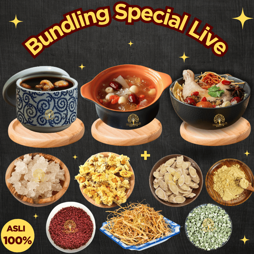 

BUNDLING SPECIAL LIVE Paket Sehat Sup, Teh, & Dessert Herbal
