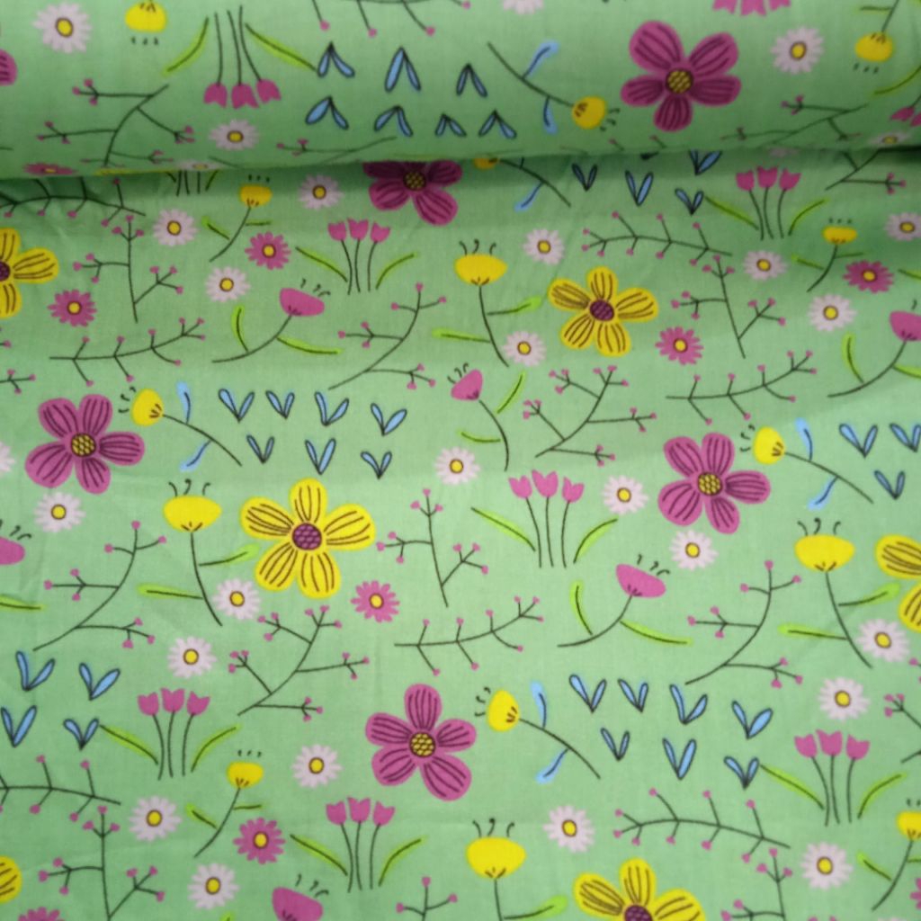 KAIN KATUN RAYON PREMIUM IMPORT MOTIF BUNGA