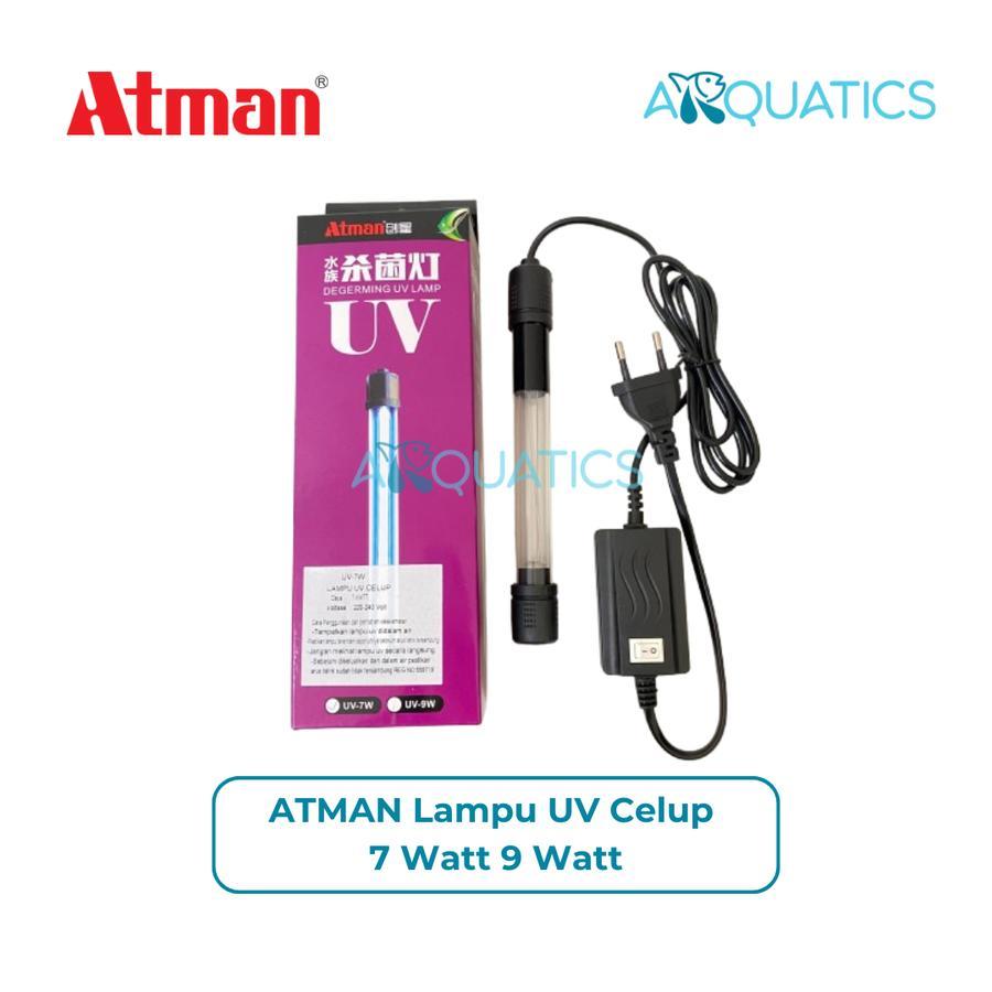 ATMAN Lampu UV Celup 7 Watt 9 Watt Penjernih Air Aquarium - 7WATT