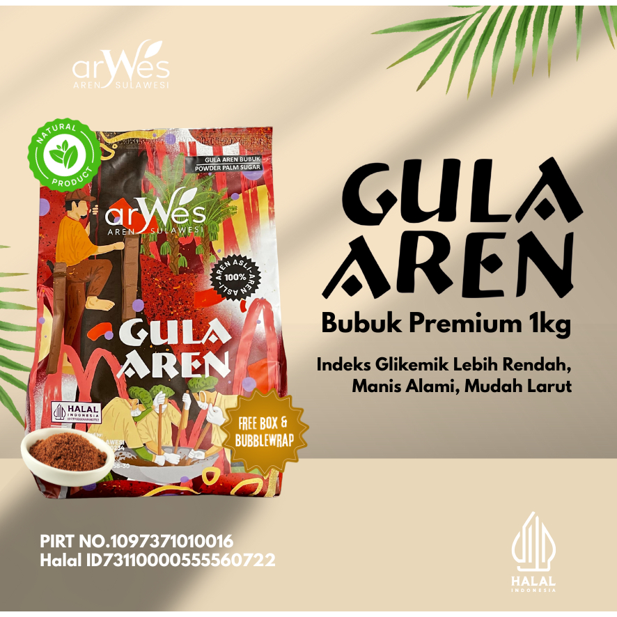 

New Aren Sugar Premium 1000gr - Arwes