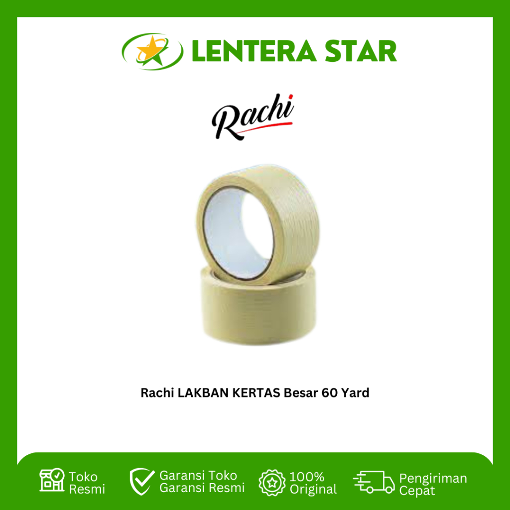 

LAKBAN KERTAS Besar 60 Yard Tipis
