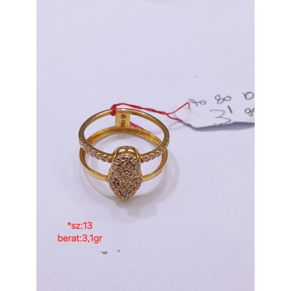 cincin 2in1 ad banyak emas kadar 70% berat 3,1gram size : 13