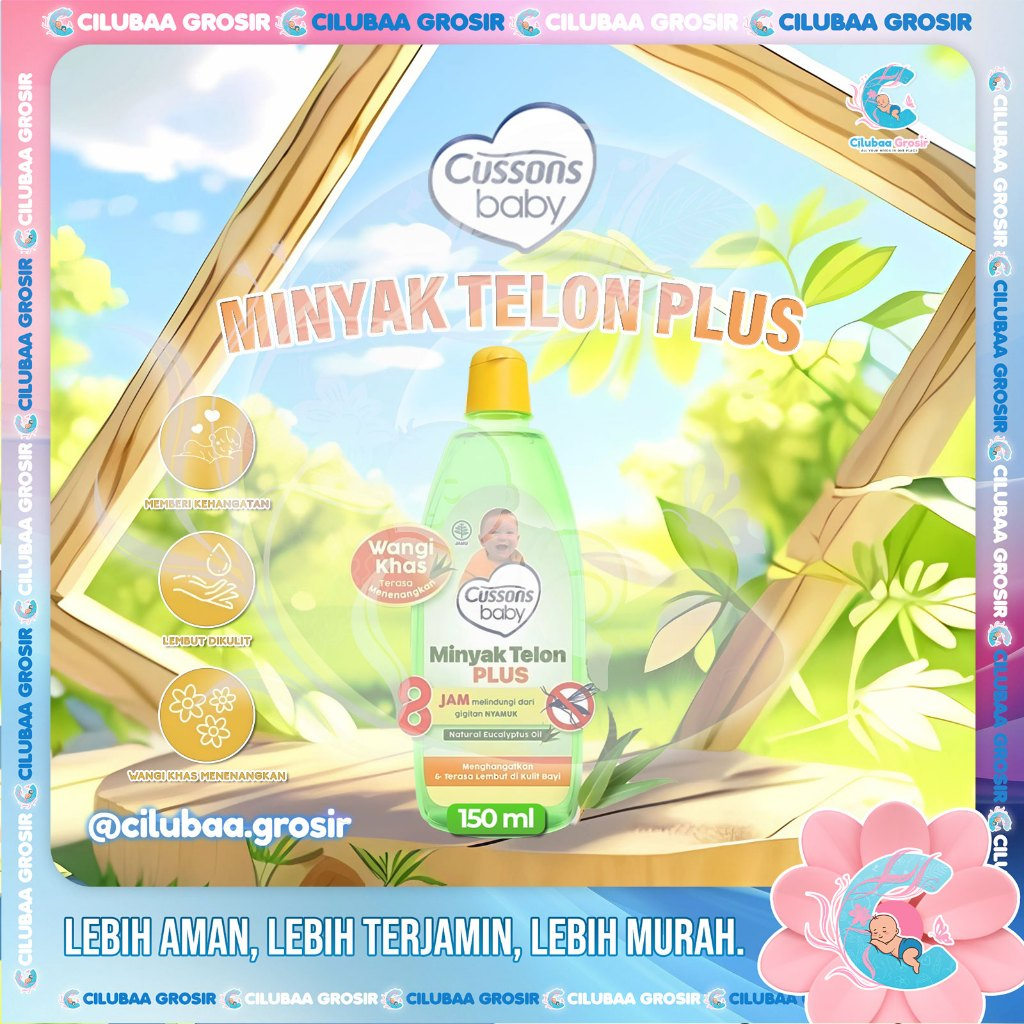 CUSSONS BABY Minyak Telon Plus 150ml || Minyak Telon Bayi Cussons || Anti Nyamuk 8 Jam