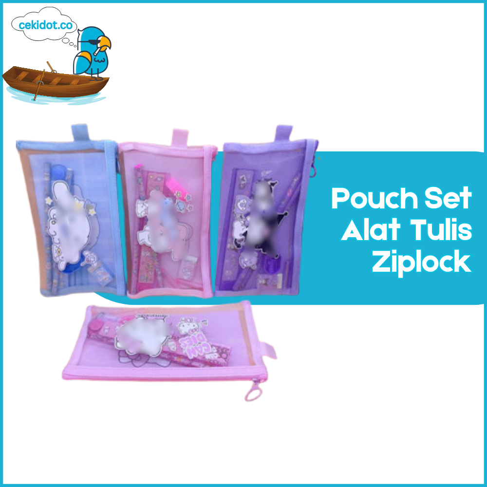 

Cekidot Whimsical Stationery Bundle / Set Alat Tulis 7 in 1 / Pouch Set Alat Tulis Ziplock / Paket Alat Tulis Motif Y3433